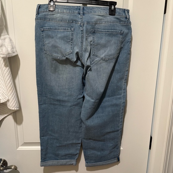 LOGO Lavish Indigo Slim Patchwork Boyfriend Jeans - Picture 8 of 9